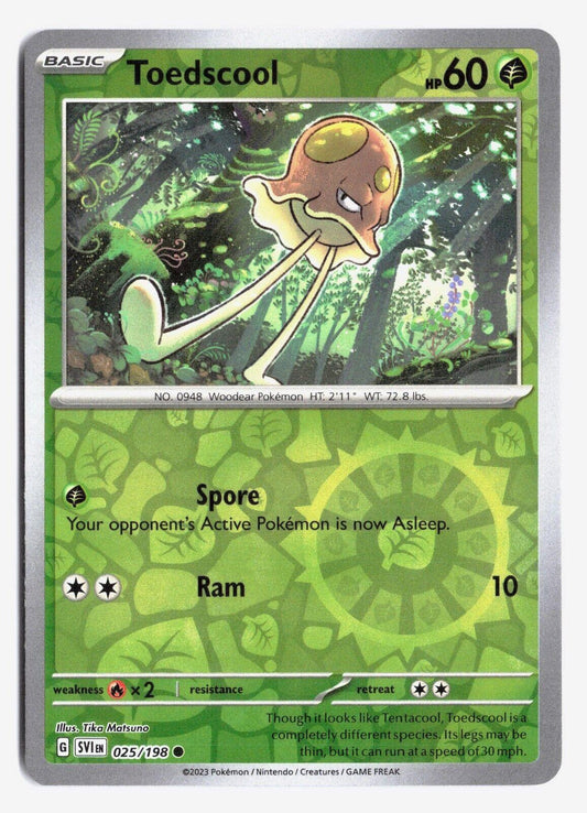 Toedscool #25 Reverse Holo Scarlet & Violet