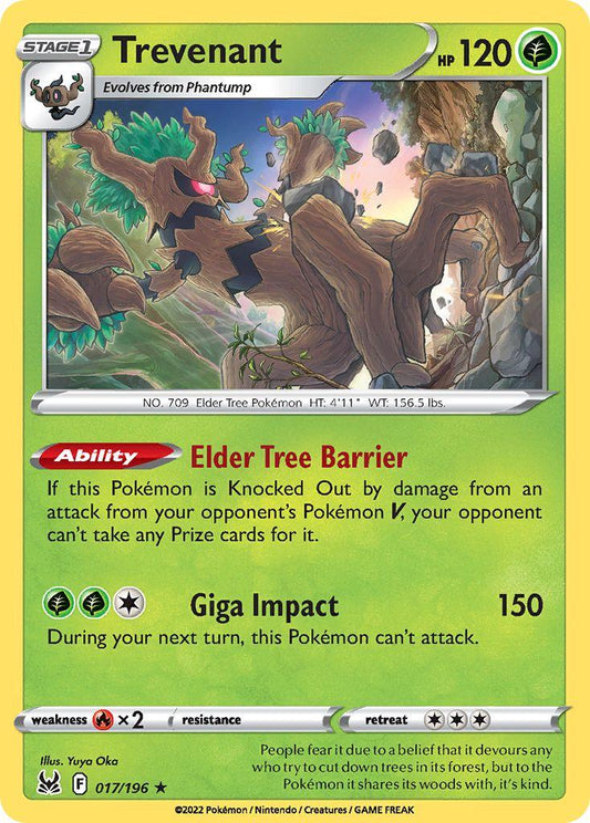 Trevenant Holo Rare 17/196 - Lost Origin