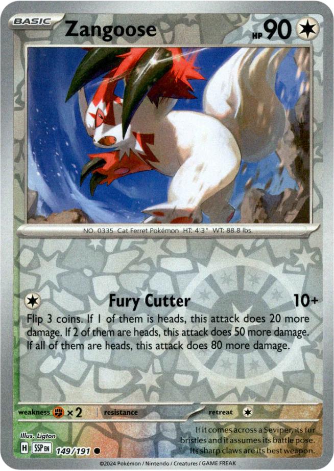 Zangoose [Reverse Holo] 149/191