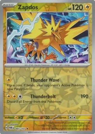 Zapdos [Reverse Holo] 065/167